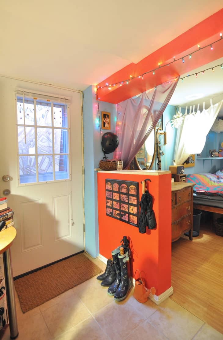 Laura Lee’s Bright & Playful Basement Studio Apartment Therapy